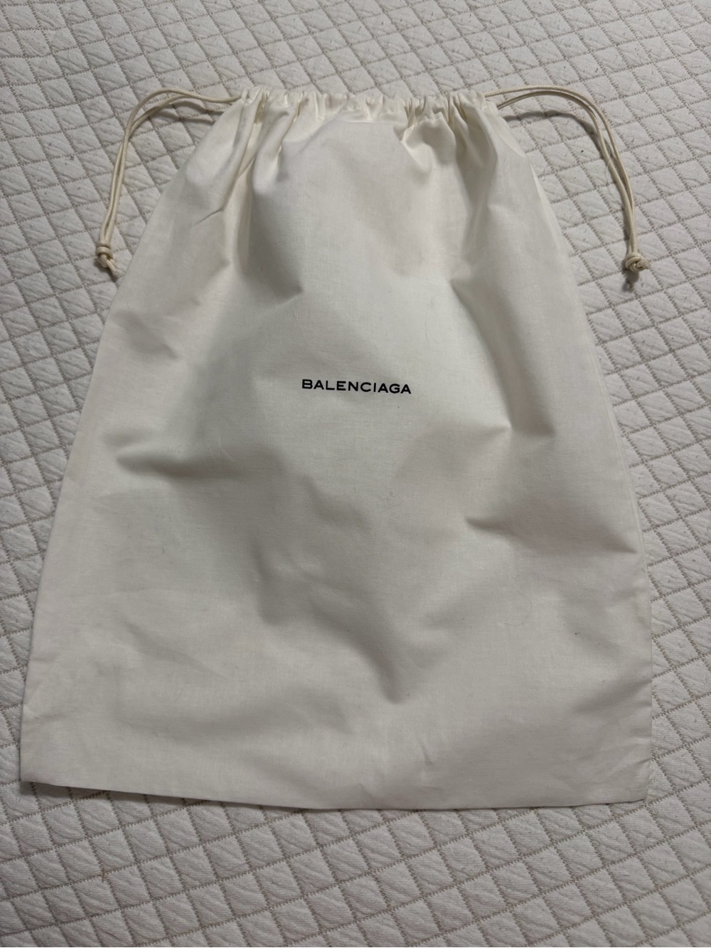 Authentic Balenciaga Dust Bag - White Drawstring Storage Pouch